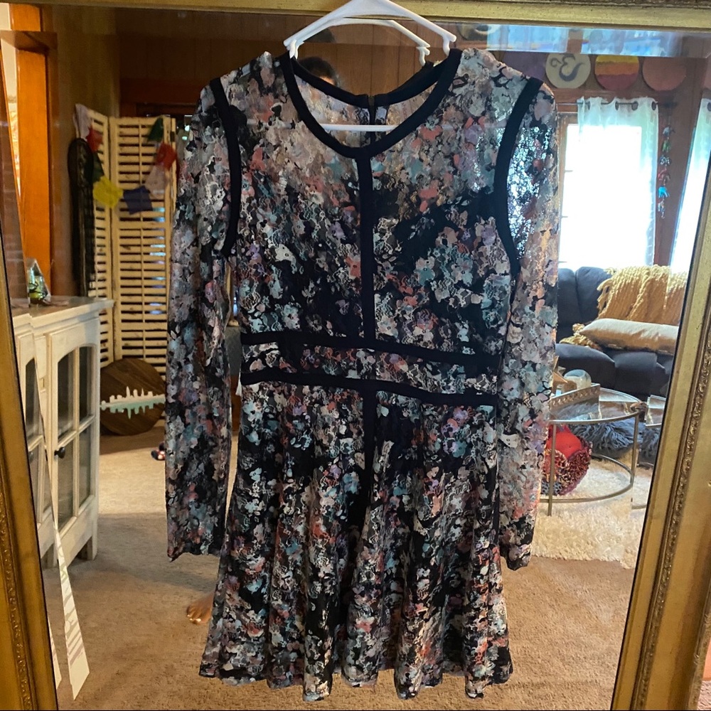 Lacey floral dress with slip